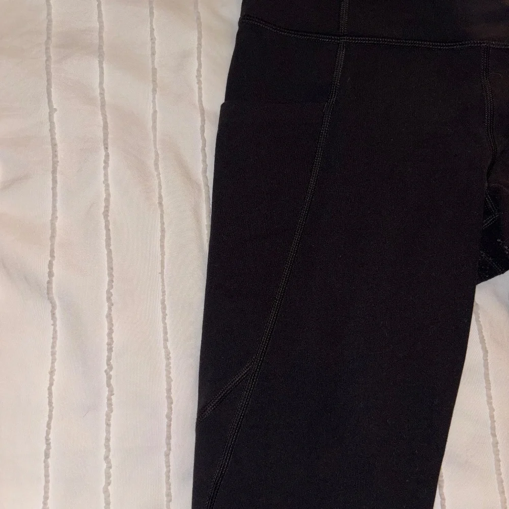 Athleta Salutation Stash Tights Black Full Length Size S - Picture 3 of 6